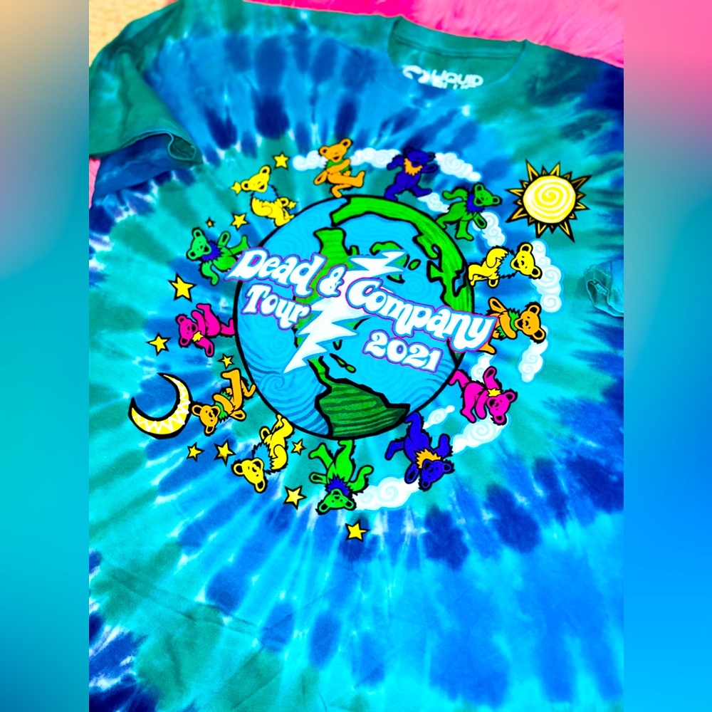 Grateful Dead Dead & Company Tye-Dye T-Shirt 2021 Festival Hard to find